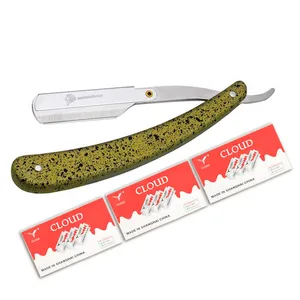 Складной нож Univinlions с прямой пластиковой ручкой, острое лезвие, бритвенная палочка для мужчин и женщин, нож для бритья бороды, лица и подмышек