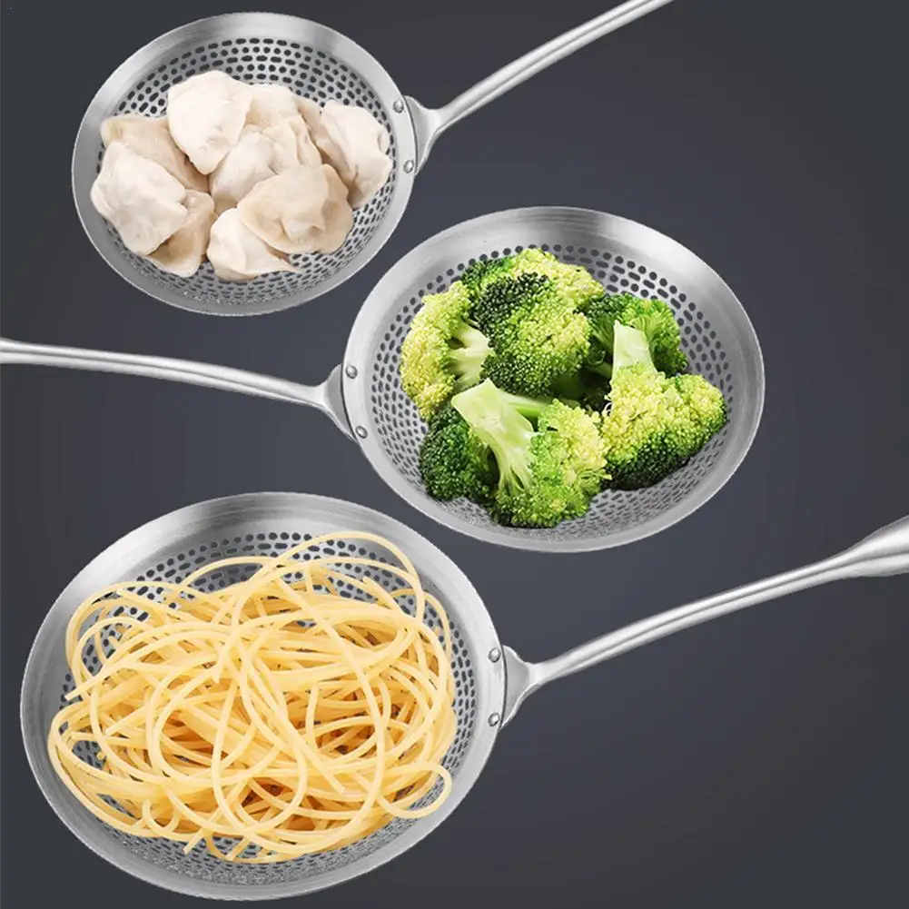 

304 стальной дуршлаг, дуршлаг, сетчатая фритюрница, искусственная ложка, лапша, сито для пельменей, кухонные инструменты, кухонная посуда