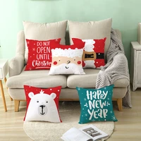 new nordic cartoon santa claus christmas home decoration polyester pillow cover