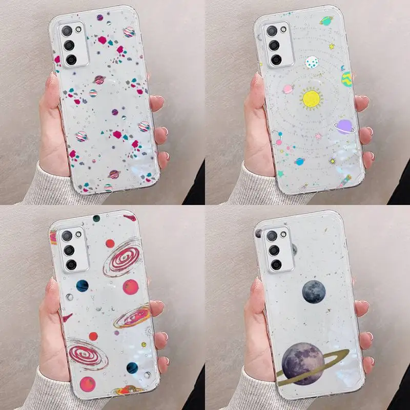 

Starry Universe Phone Case Transparent For oppo RENO A 1 2 3 4 5 7 8 Z 2Z SE ACE PRO moible bag