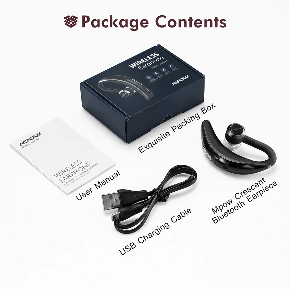 Bluetooth-гарнитура Mpow BH028A беспроводные Bluetooth-наушники гарнитура для звонков с