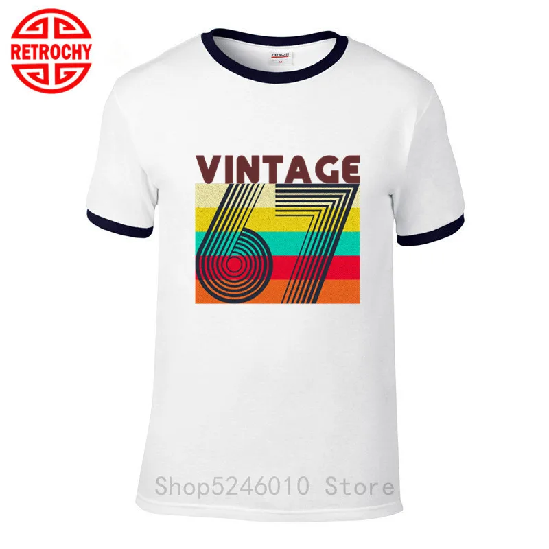 Vintage 1967 Classic 52st T-shirt Birthday Gifts Leisure T shirt For Dady Father Husband Summer Family Party Fishing Club Tshirt | Мужская