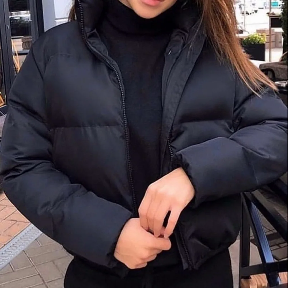 Модное пузырьковое пальто однотонная короткая куртка оверсайз со стандартным