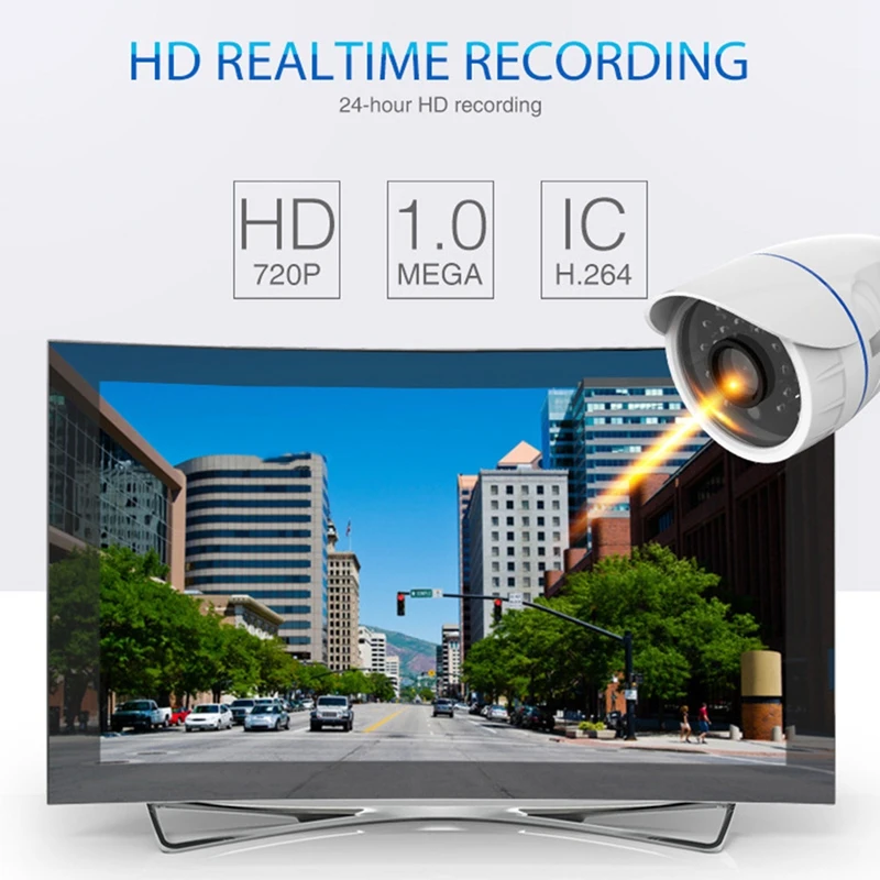 

720P HD Outdoor Waterproof Webcam with Night Vision, Motion Detection and Remote Viewing Function Eu Plug