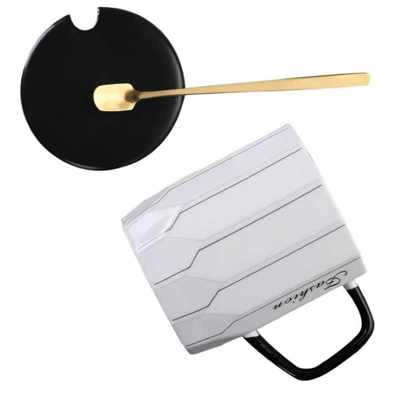 400 мл Геометрическая чашка Скандинавская керамическая кофейная кружка для чая