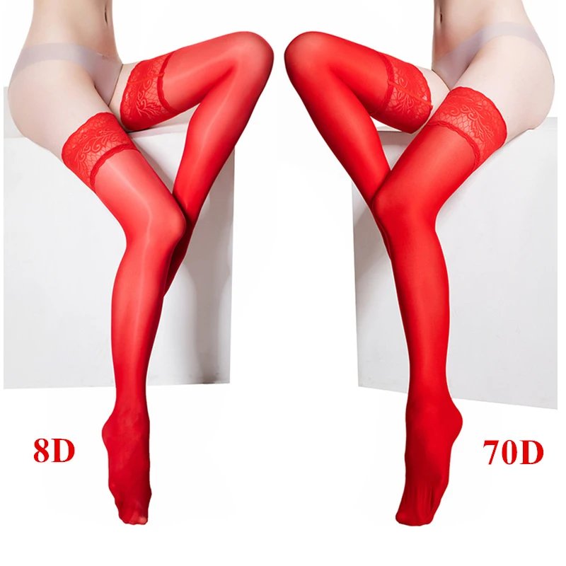 Кружевные чулки до бедра 70D женское эротическое нижнее белье силиконовые Чулки с