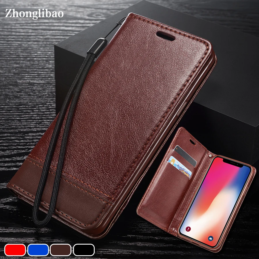 Кожаный флип чехол на шнурке для Iphone 11 pro XS MAX XR 7 8 6 6S PLUS 5 SE роскошный Магнитный