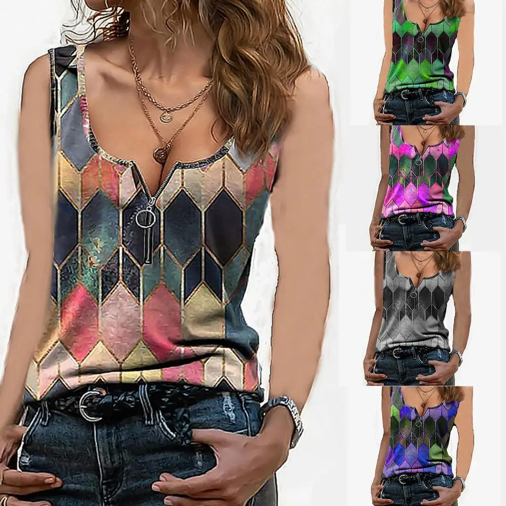 

2021 Новое Повседневное платье без рукавов в винтажном стиле Топы для женщин летнее платье без рукавов с принтом с геометрическим рисунком дл...