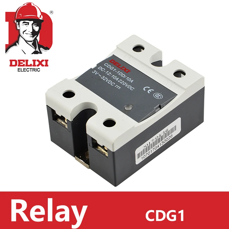 DELIXI реле SSR-15DA DC контроль AC SSR Однофазное твердотельное CDG1-1DA 15A | Строительство и