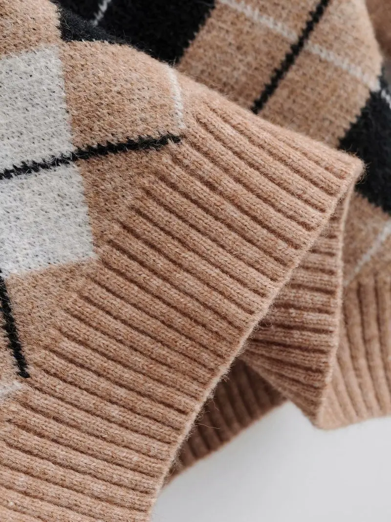 Винтажные женские свитера размера плюс вязаные теплые мягкие пуловеры