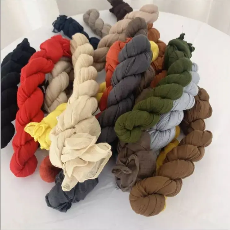 

22 Colors Fashion Candy Color Wrinkle Hijab Scarf High Quality Wraps Scarves Plain Soft Shawls Muslim Islamic Stole 180*60Cm