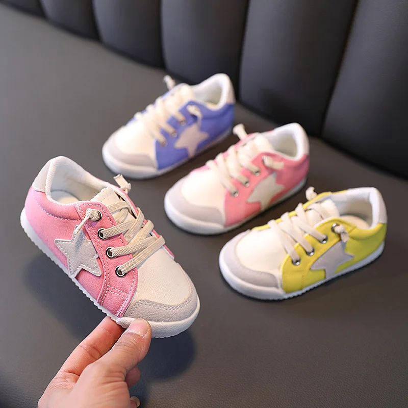 

Hot Sales Lace Up All Seasons Boys Girls Shoes Fashion Sports Running Baby Sneakers Comfortable Breathable Infant Tennis