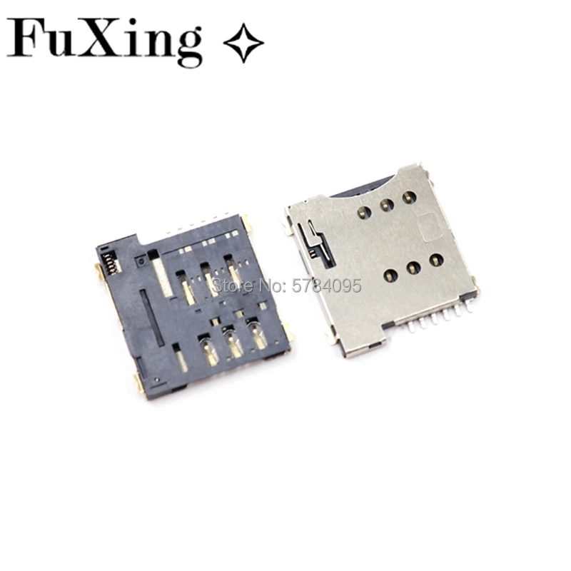 1/5 шт. SIM-6PIN высокое качество 6pin нажимная микро-sim-карта гнездо держатель слот для