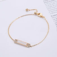 2021 sweet simple womens fashion adjustable bracelet shell zircon design bracelet jewelry accessory all match
