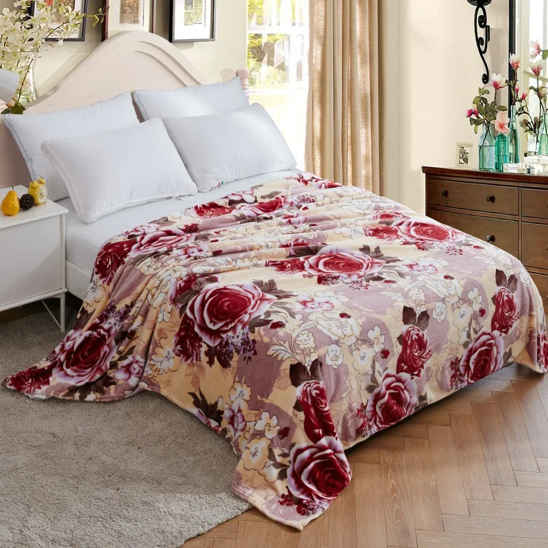 Cartoon Soft Warm Coral Fleece Blanket Autumn Sheet Coverlet Sofa Throw Light Thin Mechanical Washing Flannel Blanke | Дом и сад