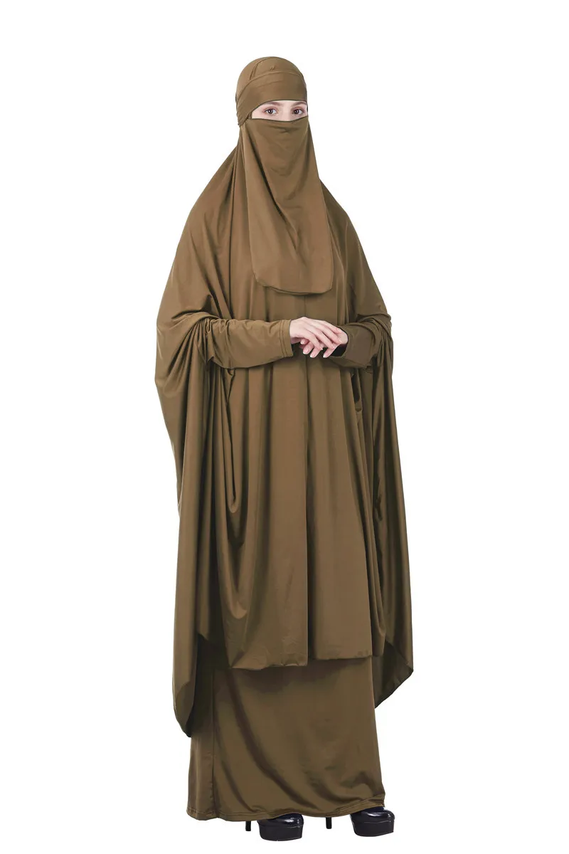 3 шт. мусульманский халат юбка вуаль Burka Niqab молитвенный набор мусульманская абайя