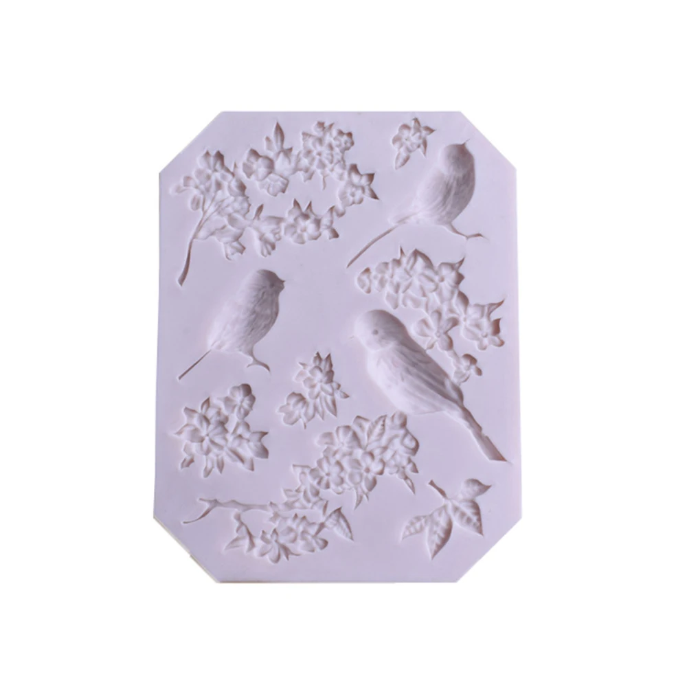 Силиконовые формы для торта DIY сорока цветок ветка помадка торт шоколадный