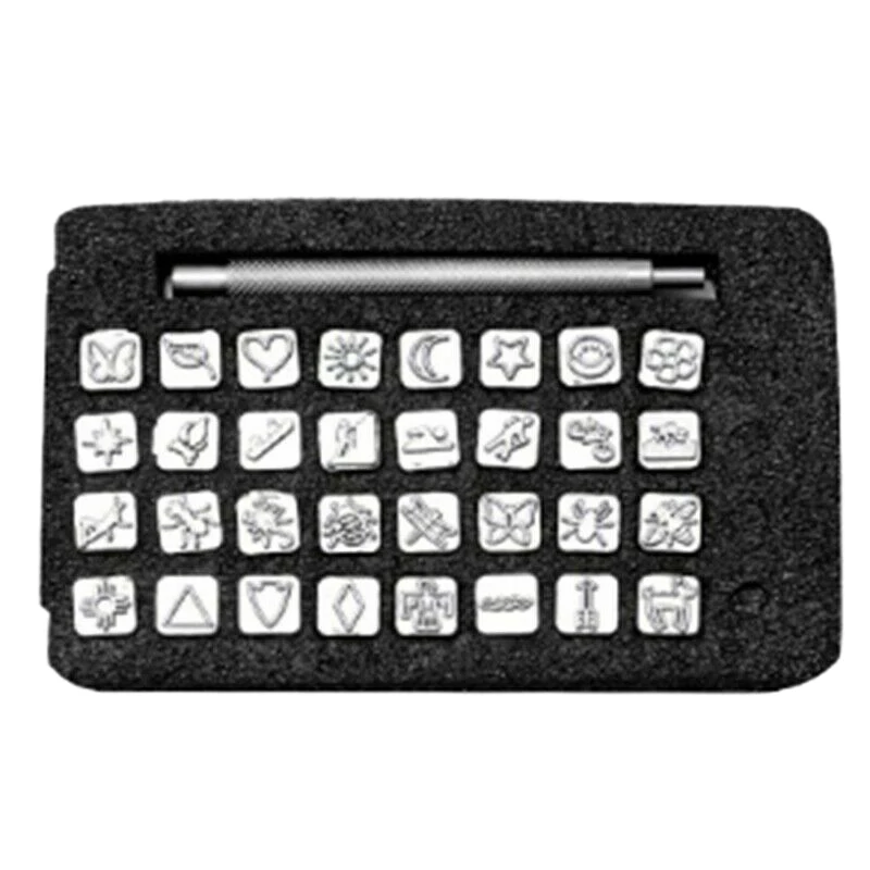 32 шт. Штамповочный Инструмент для штамповки кожи инструменты резьбы по коже DIY