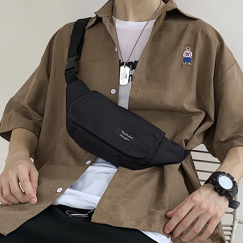 Брендовая нагрудная сумка Tide для мужчин, японский маленький ранец в стиле ins, Повседневная простая сумка-мессенджер, мужской кошелек, сумка ... от AliExpress WW