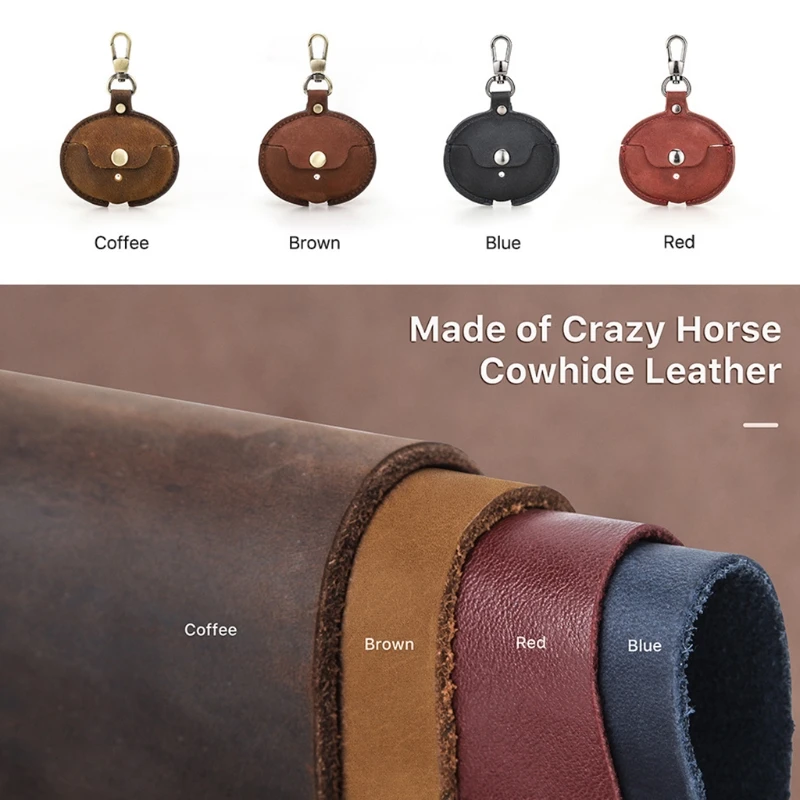 

Vintage Leather Case Cover , Full Protective Case Accessories Skin Cover for -HUAWEI FreeBuds 4i Earbuds Charging Case