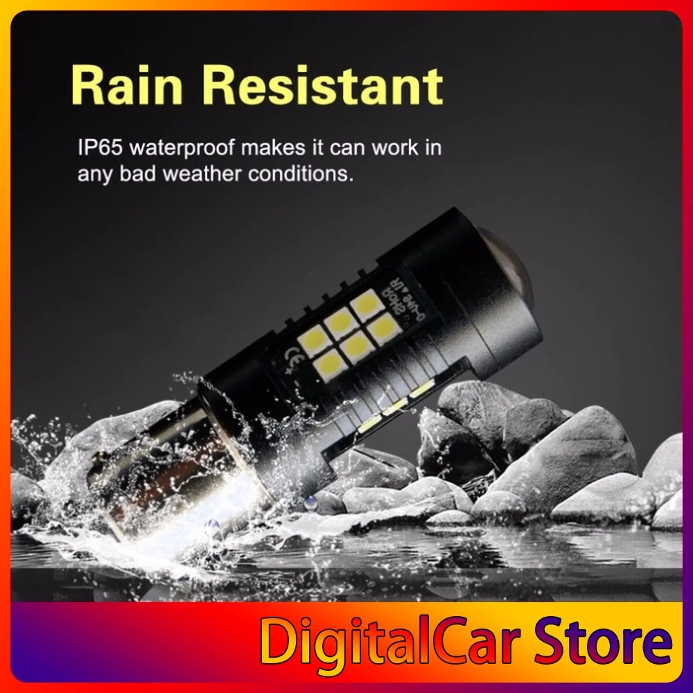 

2pcs LED Bulbs Car Fog Lights 1200LM Super Bright Turn Signal Reverse Brake Light 3030 LEDs Waterproof Automobiles Lamp