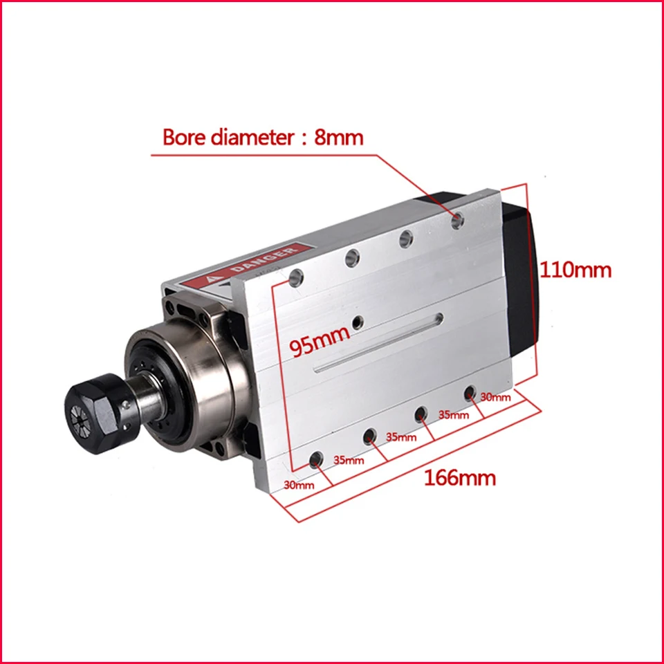 2.2KW CNC шпиндель 220В 400 Гц с воздушным охлаждением мотор шпинделя Гравировальный