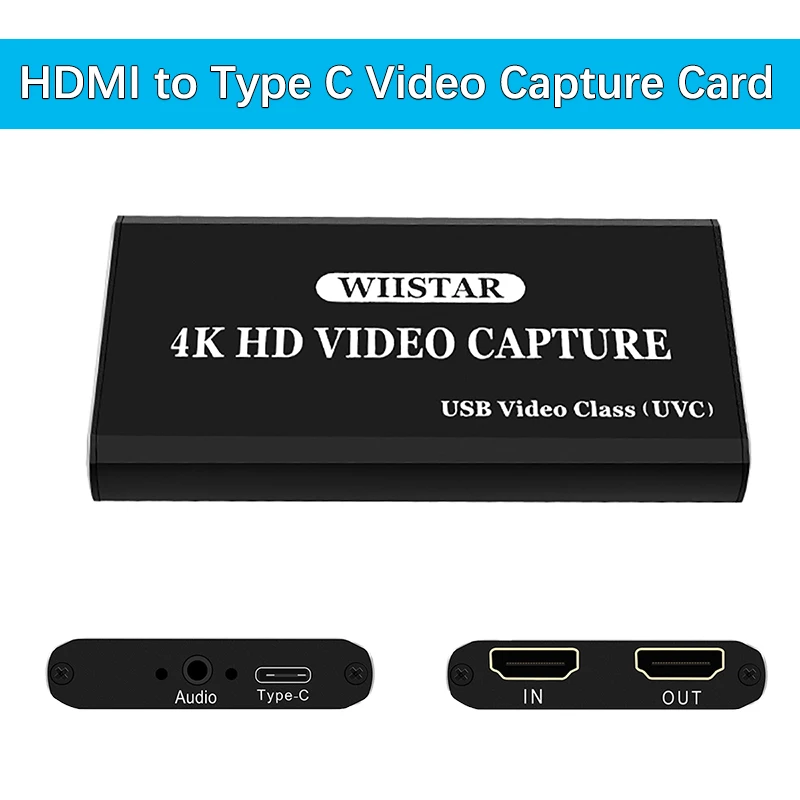 Карта видеозахвата Wiistar USB HDMI на Type-C 1080P | Безопасность и защита