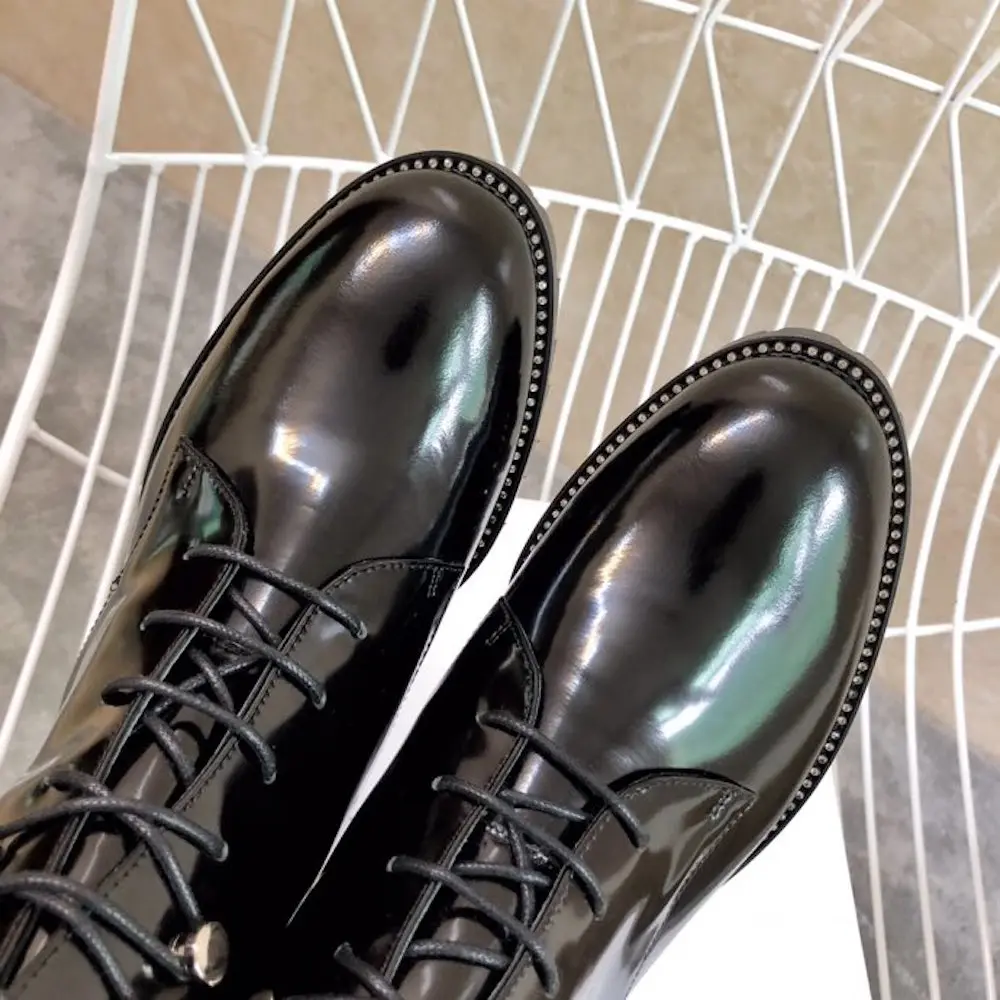 Женские ботинки из натуральной кожи новые модные ботильоны женские Ботинки martin