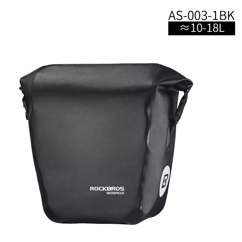 AS-003 Black ROCKBROS велосипедные сумки полностью водонепроницаемые складные сумки большой емкости MTB велосипедные сумки 18L 27LPanniers багажные Аксессуары для велосипеда - Цвет: AS-003 Black