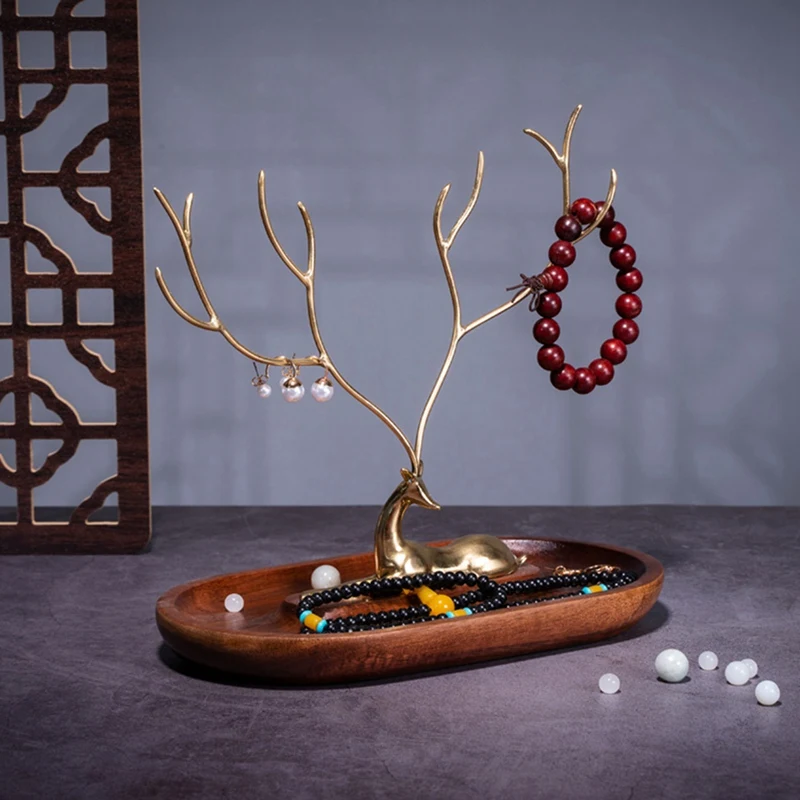 

Nordic Desktop Storage Metal Jewelry Rack Decoration Creative Gift Jewelry Rack Ring Necklace Earring Storage Box