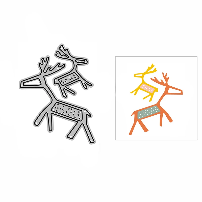 

Новинка 2021, металлические штампы с рисунком оленя для рукоделия, украшение для скрапбукинга и изготовления поздравительных открыток, тисне...