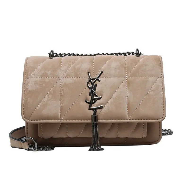 

2020autumn and winter new embroidery thread rhombus women's bag shoulder diagonal chain bag fashionable high-quality women's bag