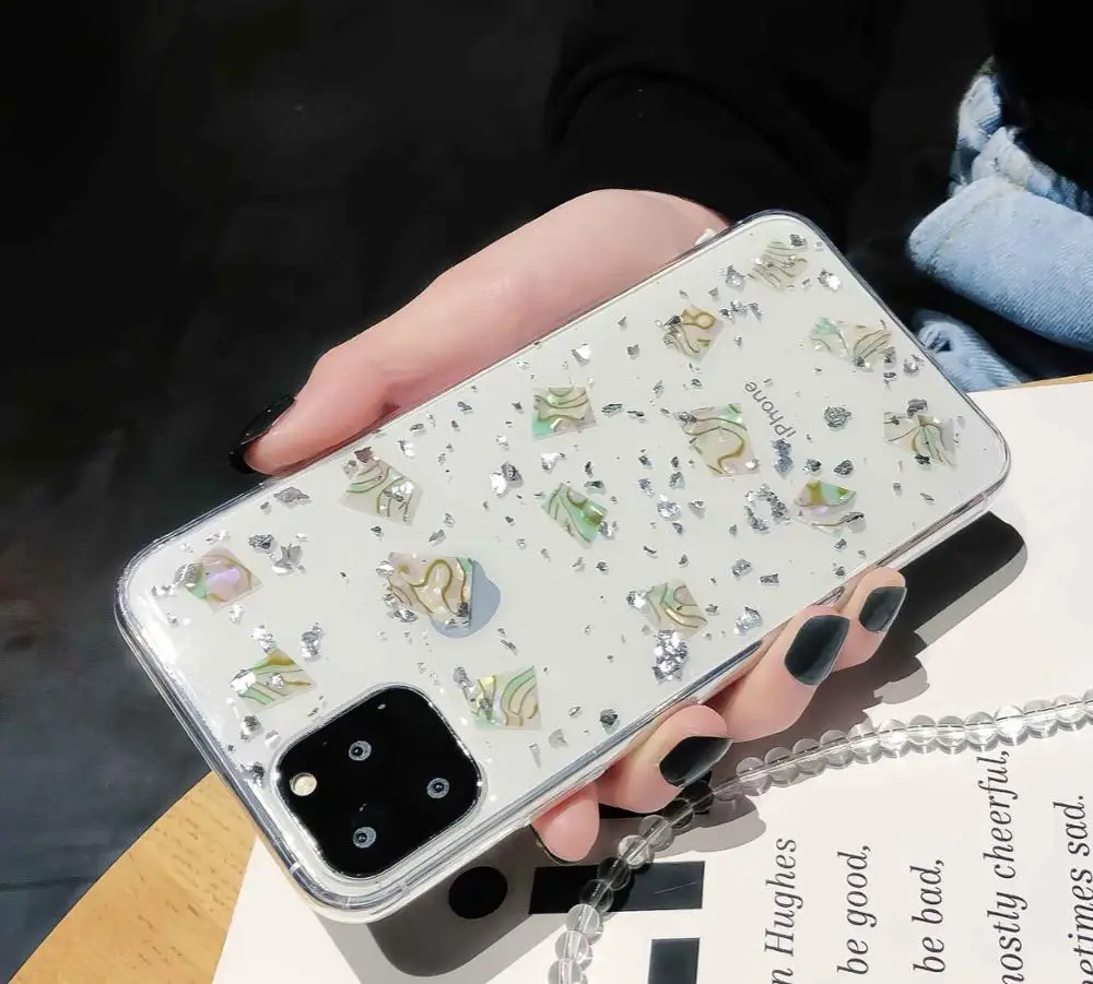 Новинка 2020 блестящие Чехлы для Samsung Galaxy S9 S8 Plus Note 8 9 прозрачный чехол с серебряной