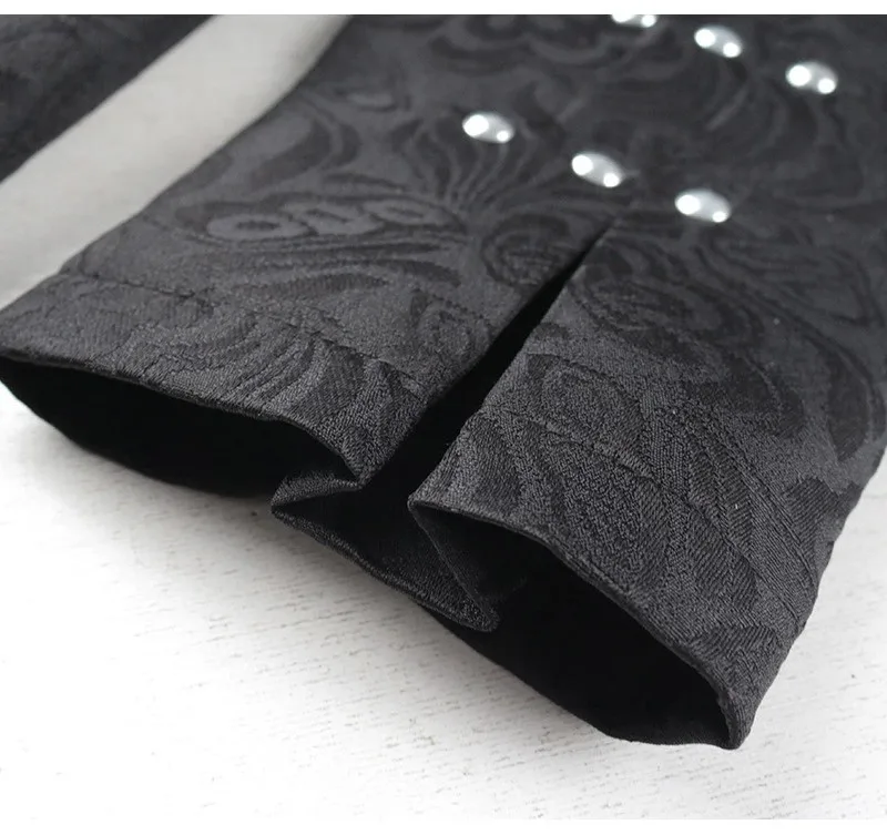 Белая жаккардовая Готическая куртка в стиле стимпанк Пиратская женская