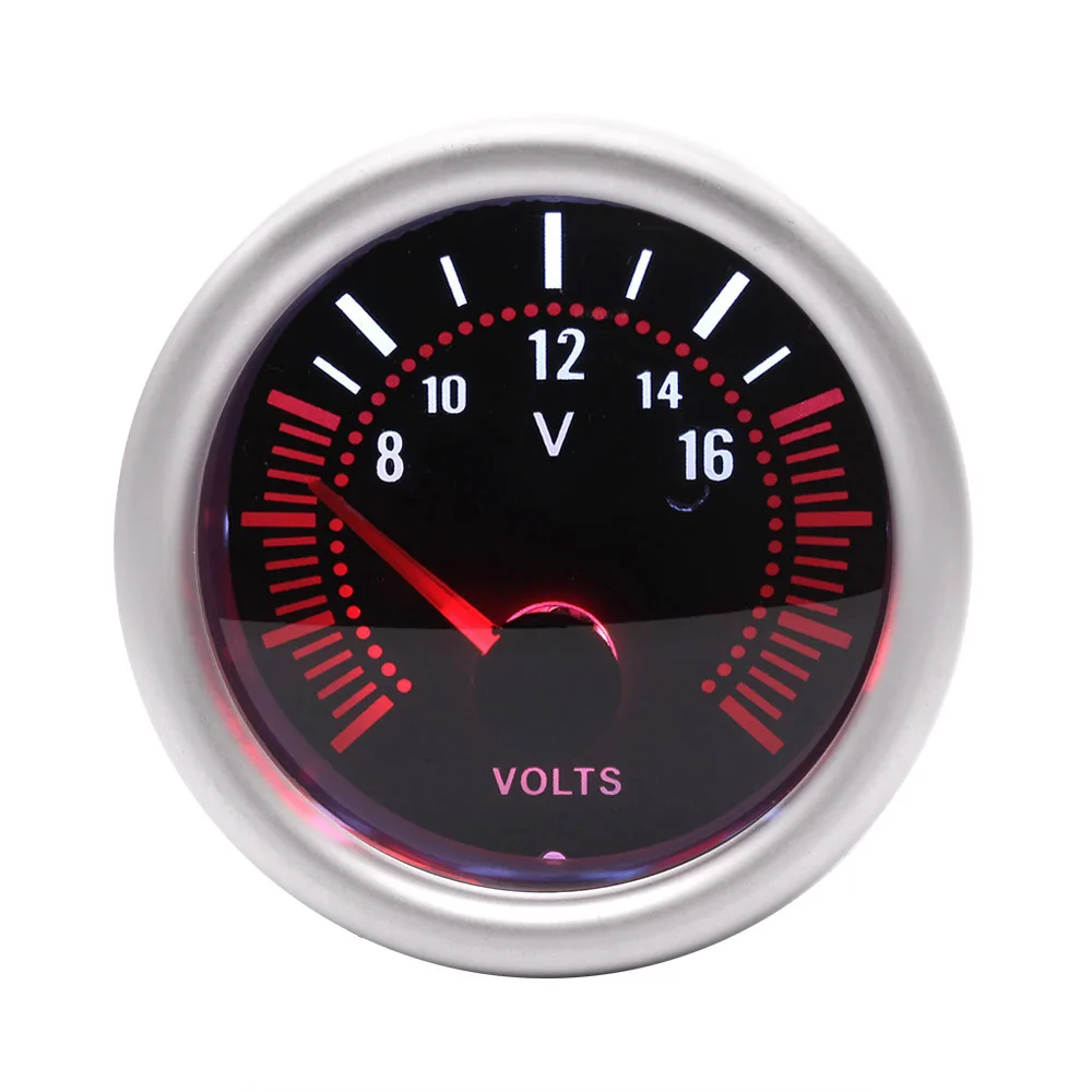 

Car Auto Volts Gauge 8-16V 2" 52mm Universal White LED Smoke Len Voltmeter Volt Voltage Gauge Meter Digital