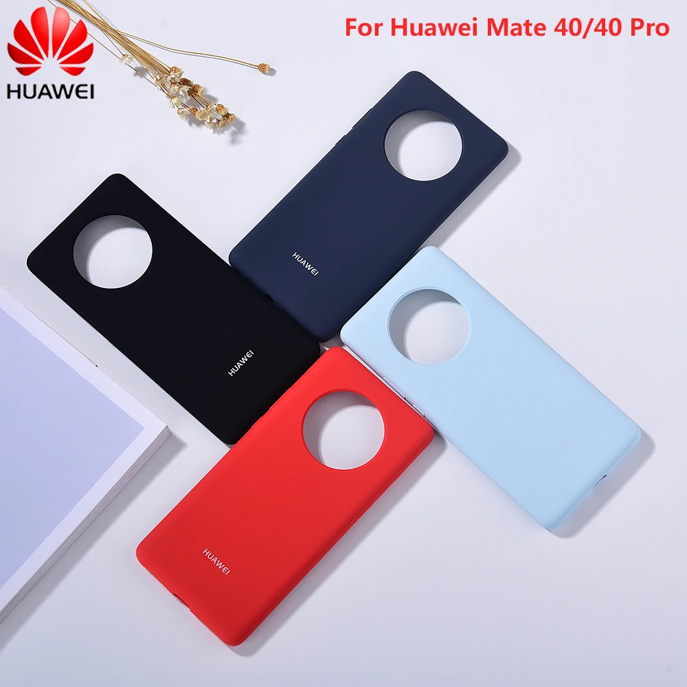 Чехол Mate 40 Pro Оригинальный чехол для HUAWEI шелковистый силиконовый мягкая на ощупь