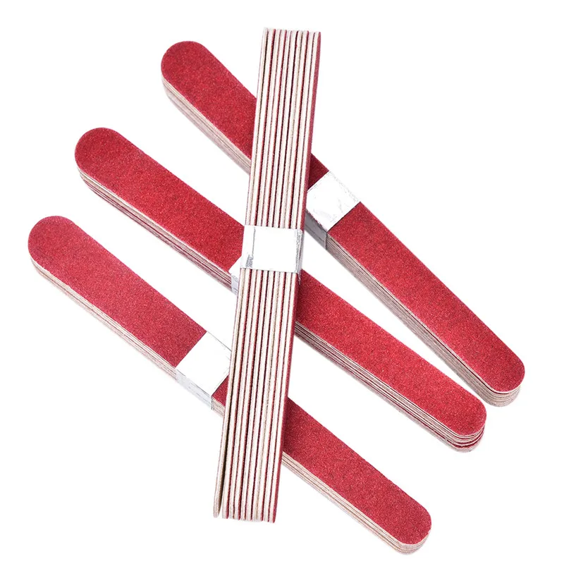 

40pcs Nail Files Manicure Pedicure Buffer Sanding Files Crescent Sandpaper Grit Double Sided Thick Stick Nail Art Tools
