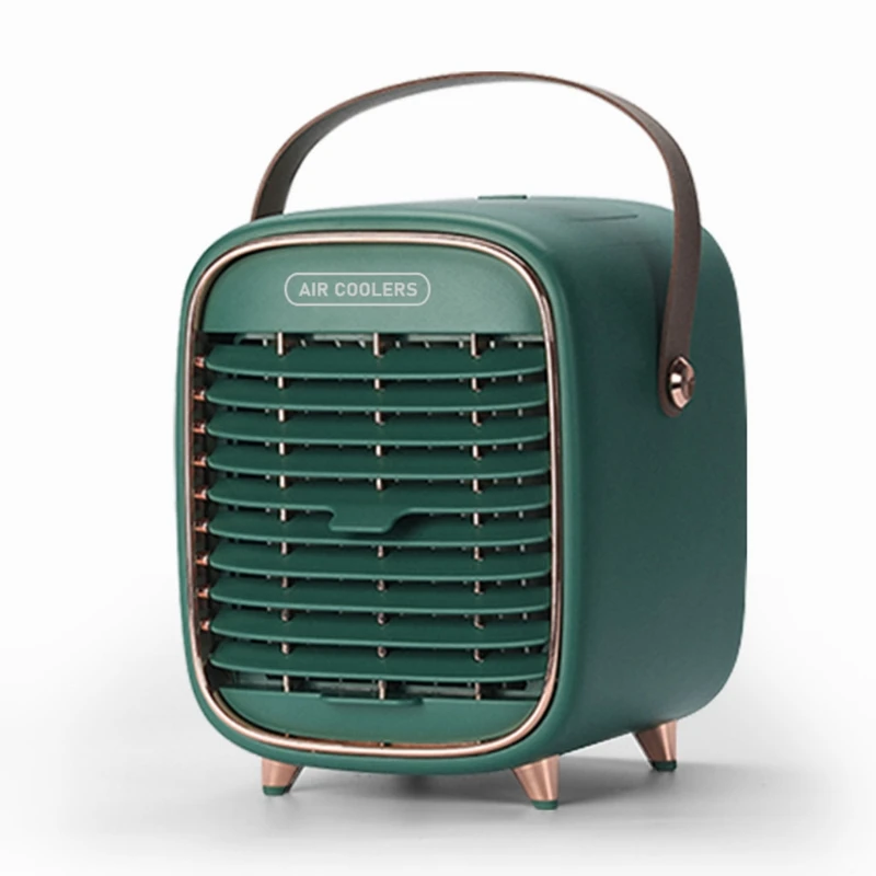 

Portable Air Cooler Fan Rechargeable Humidifier Misting Fan with 3 Speeds Cordle M7DF