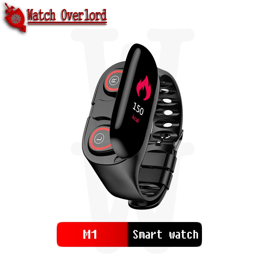 MFS M1 Смарт часы для женщин и мужчин с Bluetooth наушниками монитор кровяного давления