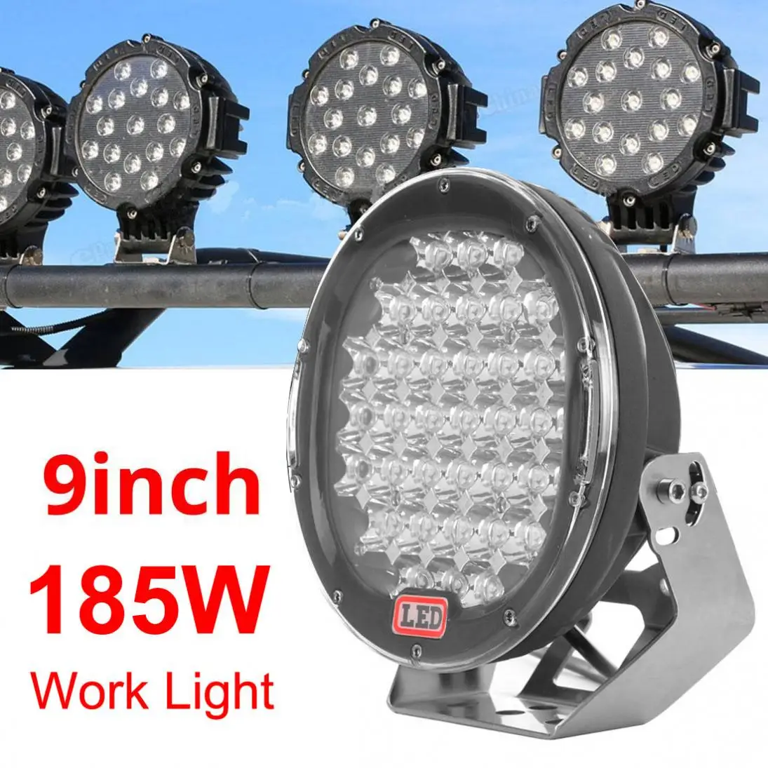 185 Вт 9 дюймов 6000K рабочий светильник для вождения s точечный/заливающий HID