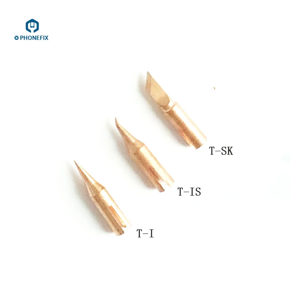 Наконечники для паяльника PHONEFIX JBC T210 стандартная деталь прямой/угловой/нож