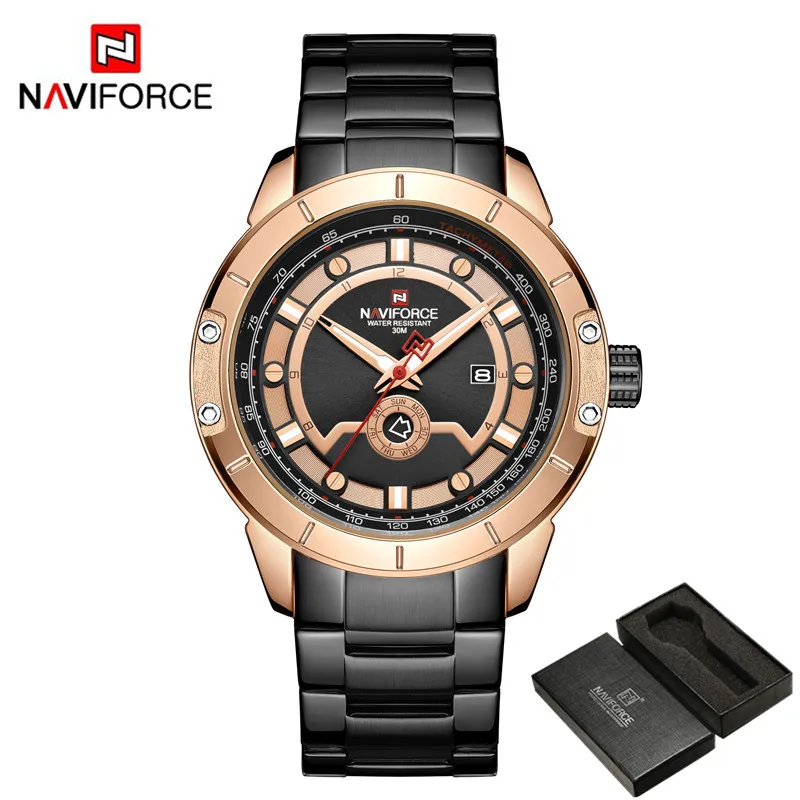 NAVIFORCE мужские часы спортивные водонепроницаемые Топ брендовые роскошные новые