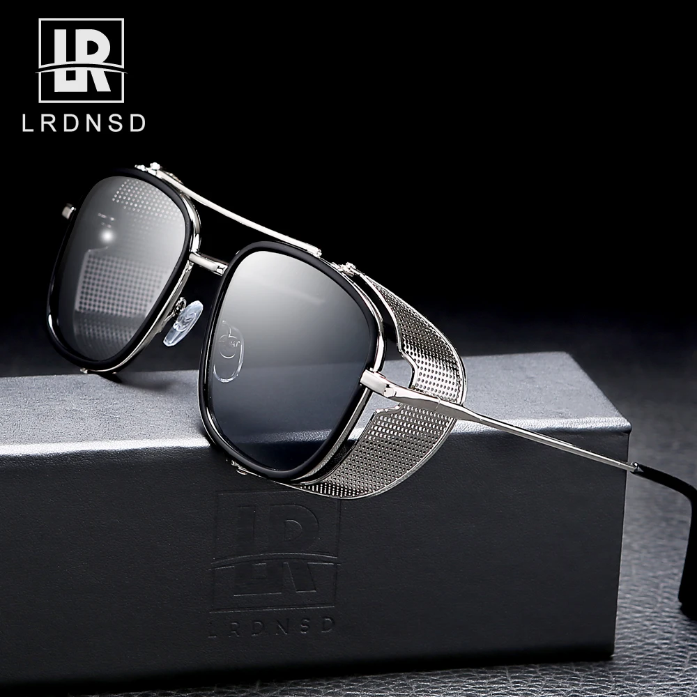 Солнцезащитные очки для мужчин и женщин в стиле ретро квадратные панк с