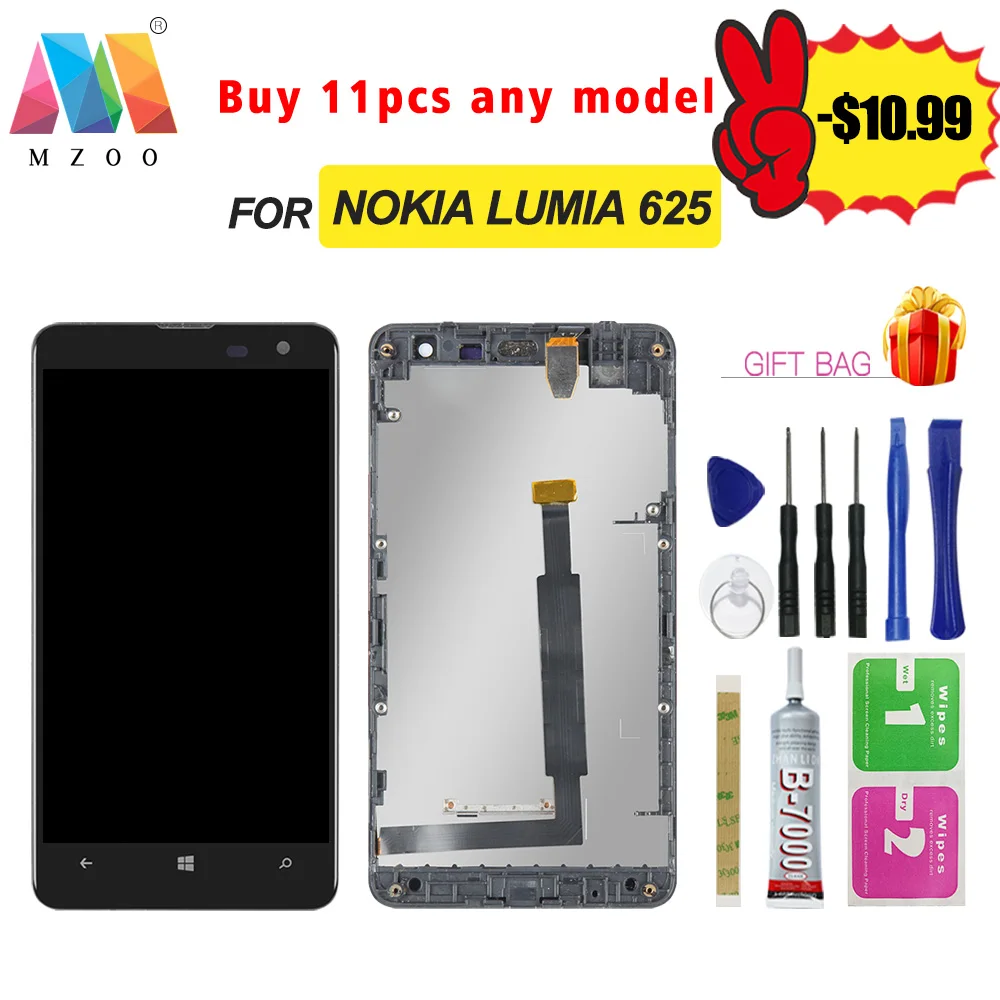 Высокое качество 100% тест ЖК дисплей для Nokia Lumia 625 RM 941 943 Дисплей скрин с сенсорным