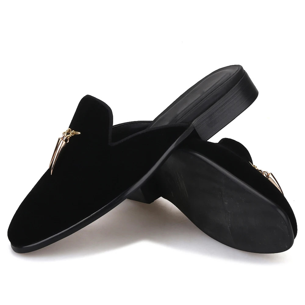 Новинка 2020 стильные мужские бархатные шлепанцы Piergitar ручной работы с