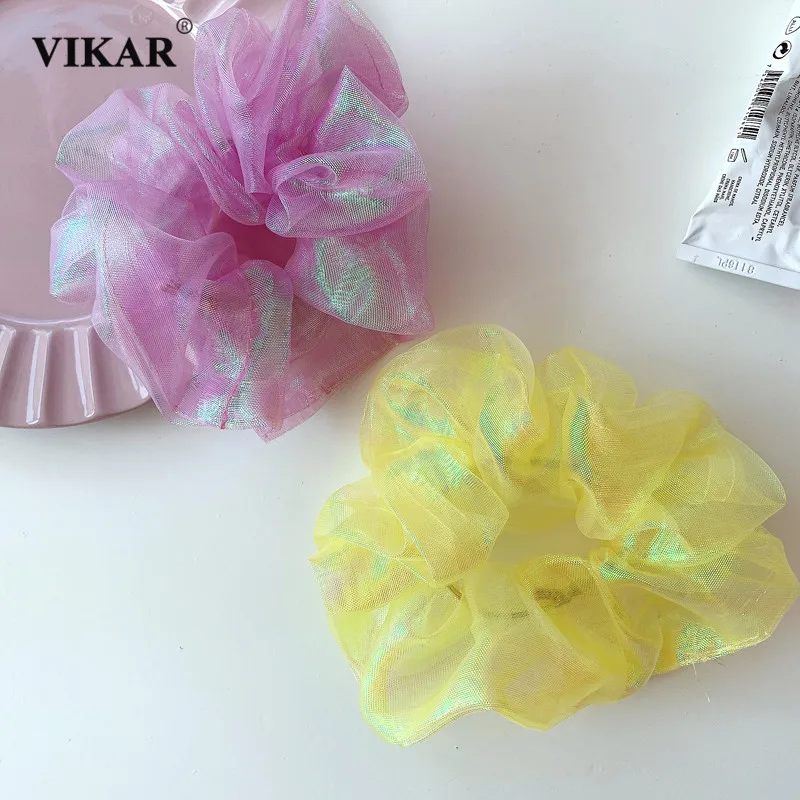 Женские сетчатые резинки для волос VIKAR Прозрачные фиксации хвостиков модные