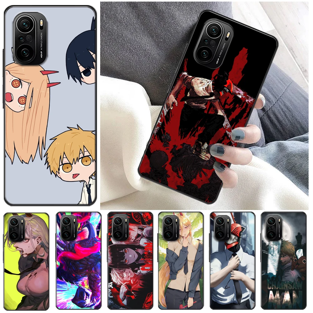

Cartoon Anime Chainsaw Man Phone Case For Xiaomi POCO F3 GT M3 X3 Pro NFC For GT Chainsaw Man Anime Soft TPU Coque Carcasa