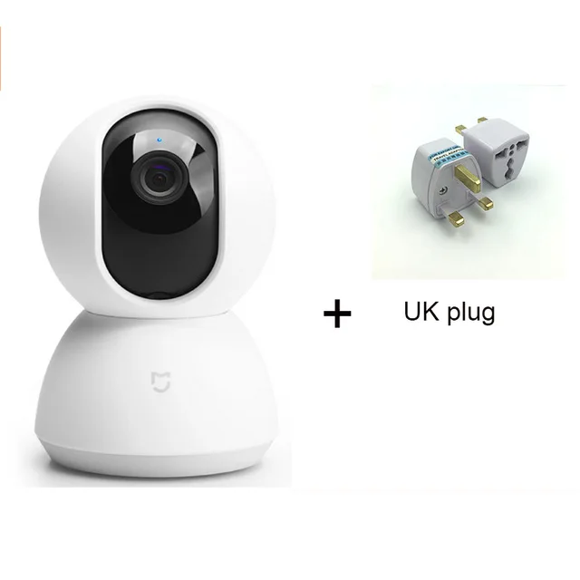 Обновленная версия Xiaomi Mijia Smart camera веб-камера 1080P WiFi Pan-tilt ночное видение 360 Угол обзора видео камера вид детский монитор - Цветной: add UK Adapter