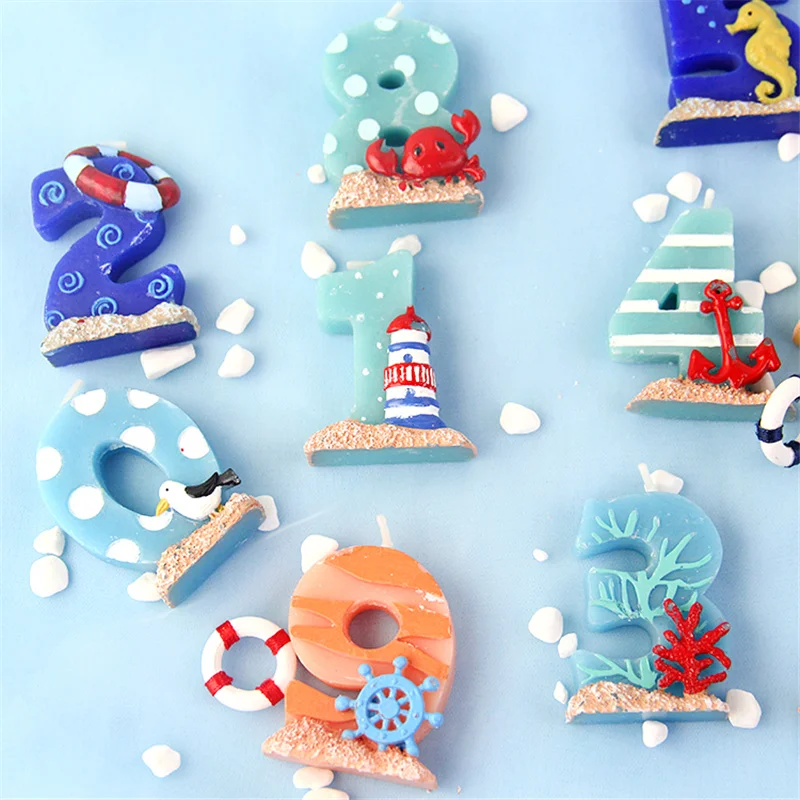 Подводная Свеча для украшения торта с тематикой океана креативный декор дня