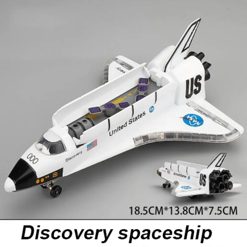 18,5 см американские космические аппараты самолет космический корабль авиация Коламбия сплав металлический Космический Шаттл Модель со звуковым светом Игрушка Коллекционная модель